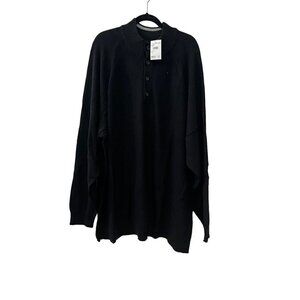NWT Cutter & Buck Size 5XB/5TG Soft Yarn Reuben Button Mock Long Sleeve Sweater